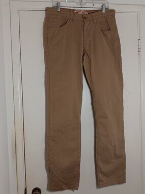 Iron resin pants mens 32 tan khaki 5 pockets straight leg casual workwear